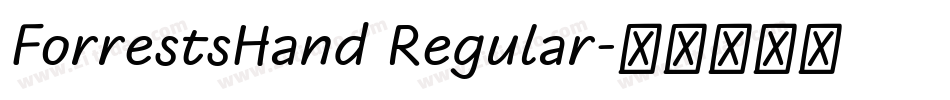 ForrestsHand Regular字体转换